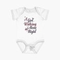 thumbnail image 1 of Luvly A Girl Walking Alone At Night Short Sleeve Baby One-Piece, New Born, Baby Shower Gift, New Parents Gift, 1 of 3