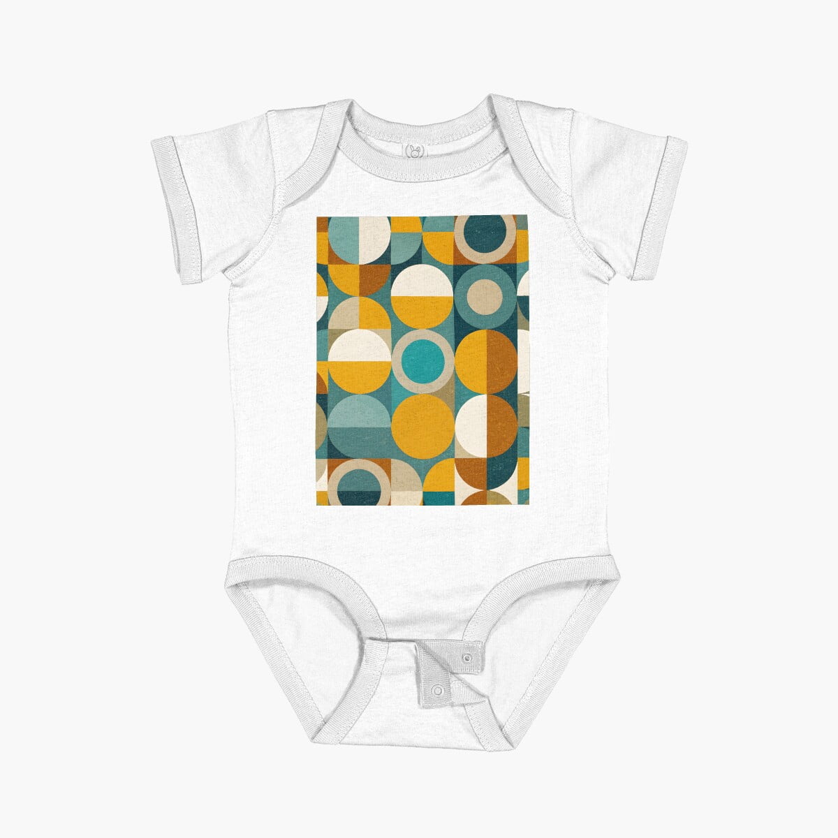Luvly Abstract Geometry Mid Century Modern Style Patterns Short Sleeve ...