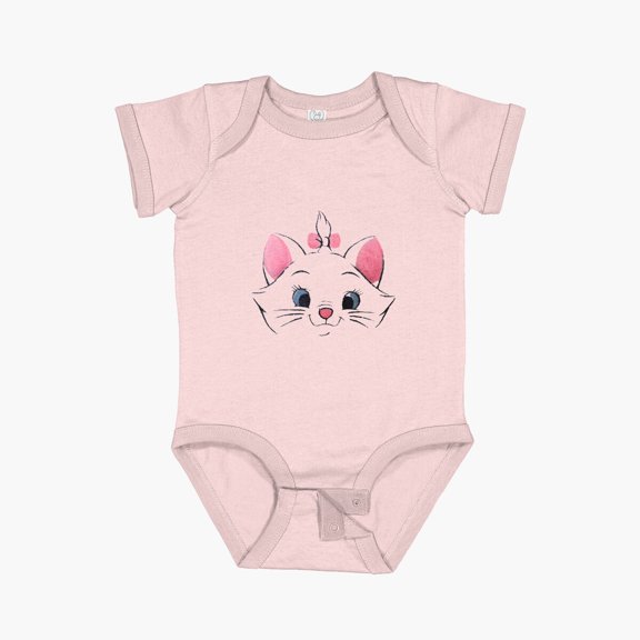 Luvly Adorable Kitty Cat On Pink Short Sleeve Baby One-Piece, New Born, Baby Shower Gift, New Parents Gift