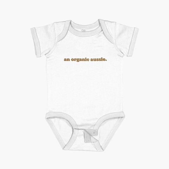 Luvly An Organic Aussie Short Sleeve Baby One-Piece, New Born, Baby Shower Gift, New Parents Gift