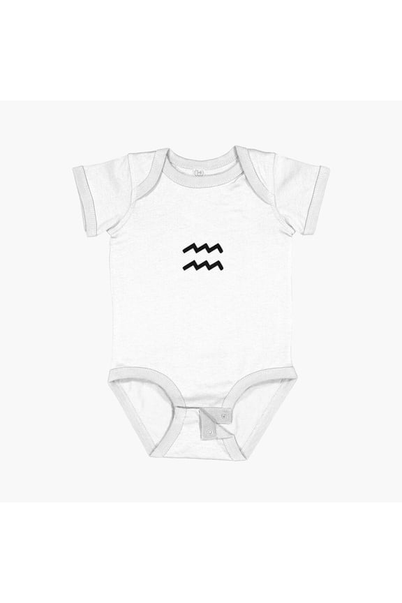 Baby Aquarius Short Sleeve Baby One-Piece, New Born, Baby Shower Gift, New Parents Gift