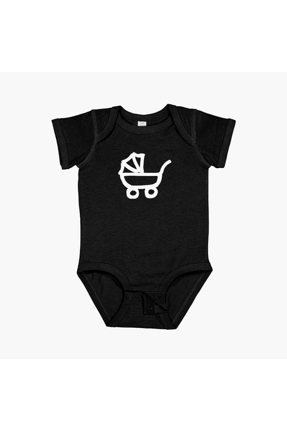 Baby Buggy | Minimalism (White) Short Sleeve Baby One-Piece, New Born, Baby Shower Gift, New Parents Gift