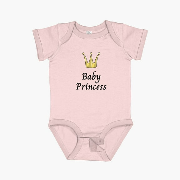 Luvly Baby Princess Short Sleeve Baby One-Piece, New Born, Baby Shower Gift, New Parents Gift