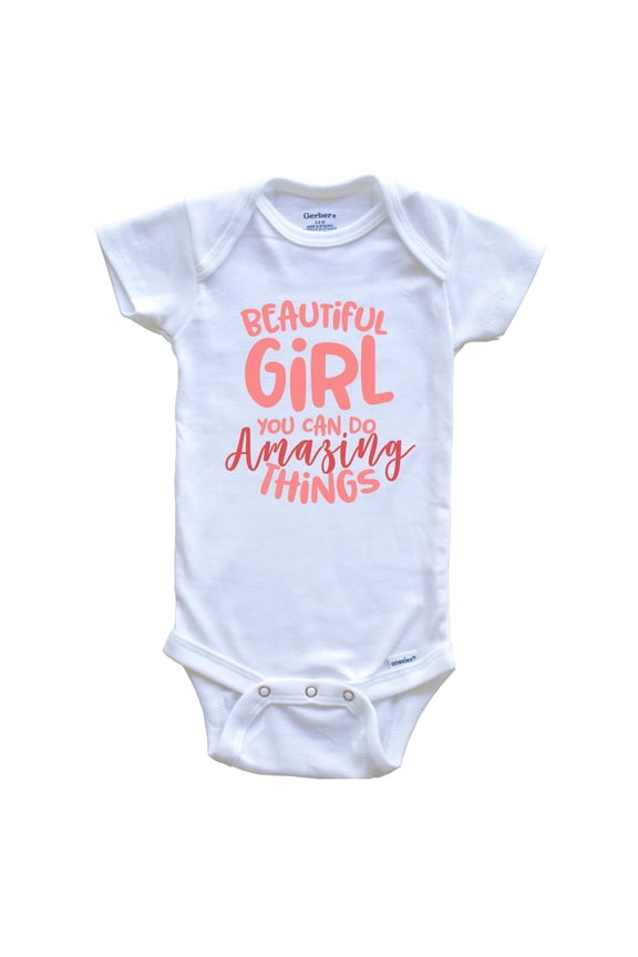 Beautiful Girl You Can Do Amazing Things Cute One Piece Baby Bodysuit, New Born, Baby Shower Gift, New Parents Gift
