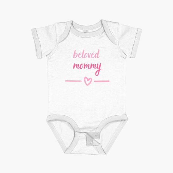 Luvly Beloved Mommy Cute For Mommy Cute For Mom Short Sleeve Baby One-Piece, New Born, Baby Shower Gift, New Parents Gift