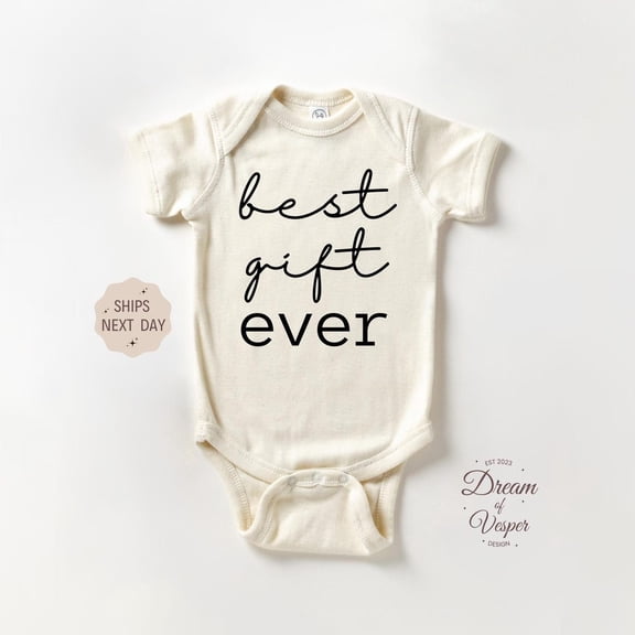 Luvly Best Gift Ever, Best Gift Ever Outfit, Baby Coming Home Outfit, Gender Natural Baby Gift, New Born, Baby Shower Gift, New Parents Gift