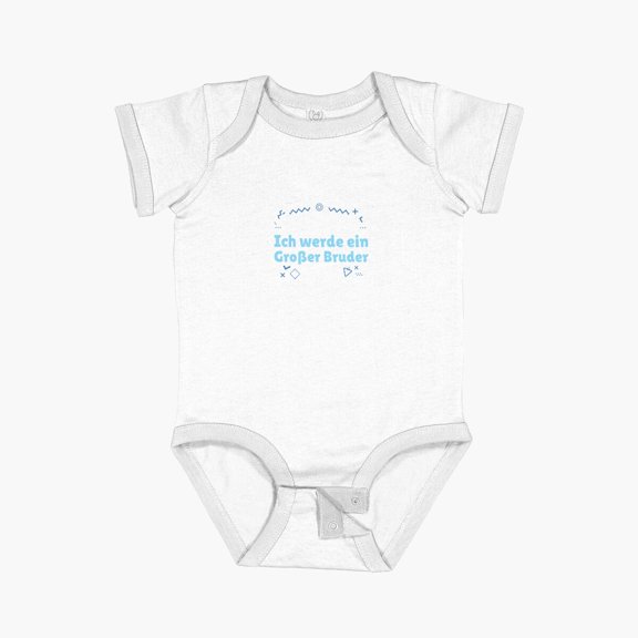 Luvly Big Brother Design Short Sleeve Baby One-Piece, New Born, Baby Shower Gift, New Parents Gift
