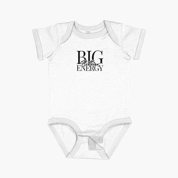Luvly Big Brother Energy | Mommy | Mum | Dad | Daddy | Aunty | Uncle | Brother | Sister | Nephew | Niece Short Sleeve Baby One-Piece, New Born, Baby Shower Gift, New Parents Gift
