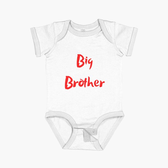 Luvly Big Brother Short Sleeve Baby One-Piece, New Born, Baby Shower Gift, New Parents Gift