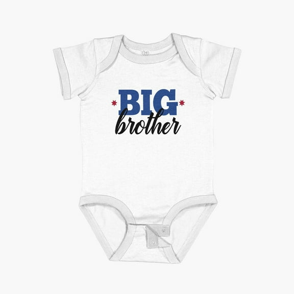 Luvly Big Brother Sibling Kids T Shirts And Gifts Short Sleeve Baby One-Piece, New Born, Baby Shower Gift, New Parents Gift