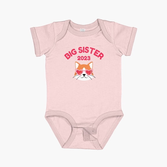 Luvly Big Sister 2023 - Promoted To Big Sister 2023 Short Sleeve Baby One-Piece, New Born, Baby Shower Gift, New Parents Gift