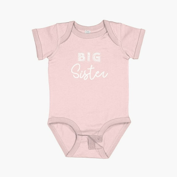 Luvly Big Sister Cute Girls Womens Tee Short Sleeve Baby One-Piece, New Born, Baby Shower Gift, New Parents Gift