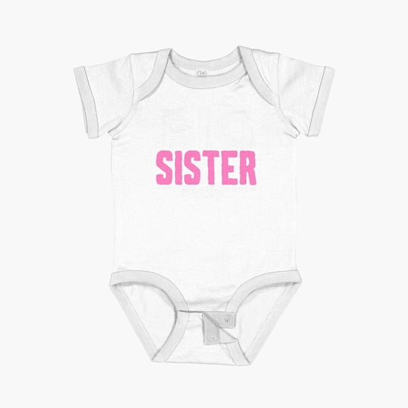 Luvly Big Sister Finally! Short Sleeve Baby One-Piece, New Born, Baby Shower Gift, New Parents Gift