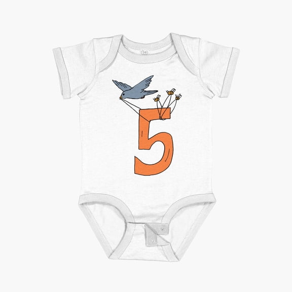 Luvly Birthday Gift 5 Years Children'S Birthday Ideas Short Sleeve Baby One-Piece, New Born, Baby Shower Gift, New Parents Gift