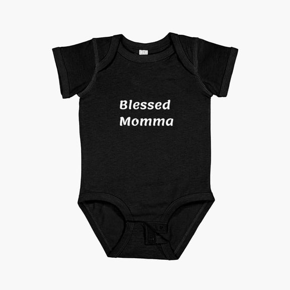 Luvly Blessed Momma Short Sleeve Baby One-Piece, New Born, Baby Shower Gift, New Parents Gift