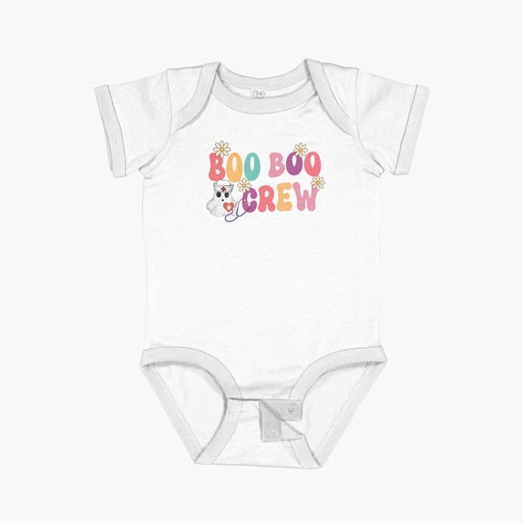 Luvly Boo Boo Crew Nurse Halloween Costume Matching Nurse Party Cute T-Shirt Short Sleeve Baby One-Piece, New Born, Baby Shower Gift, New Parents Gift