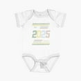 thumbnail image 1 of Luvly Born In 2025 Short Sleeve Baby One-Piece, New Born, Baby Shower Gift, New Parents Gift, 1 of 4