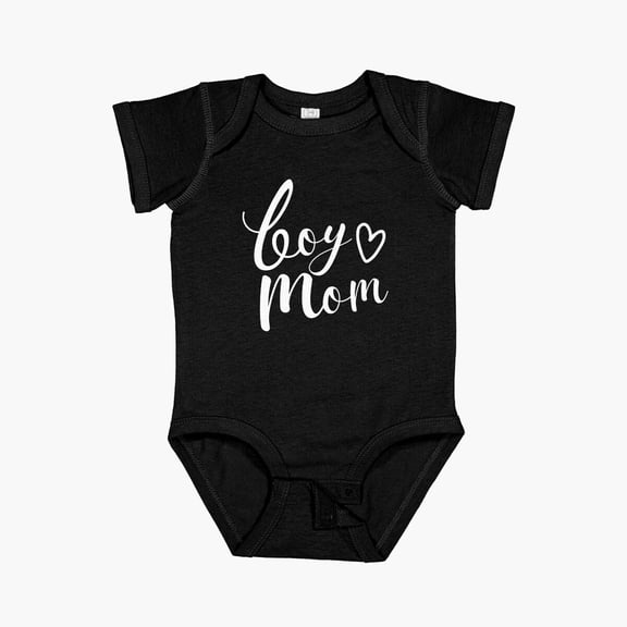 Luvly Boy Loves Mom Short Sleeve Baby One-Piece, New Born, Baby Shower Gift, New Parents Gift