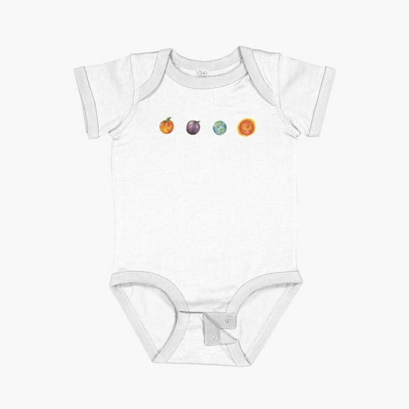 Luvly Peach Plum Earth Sun Short Sleeve Baby One-Piece, New Born, Baby Shower Gift, New Parents Gift