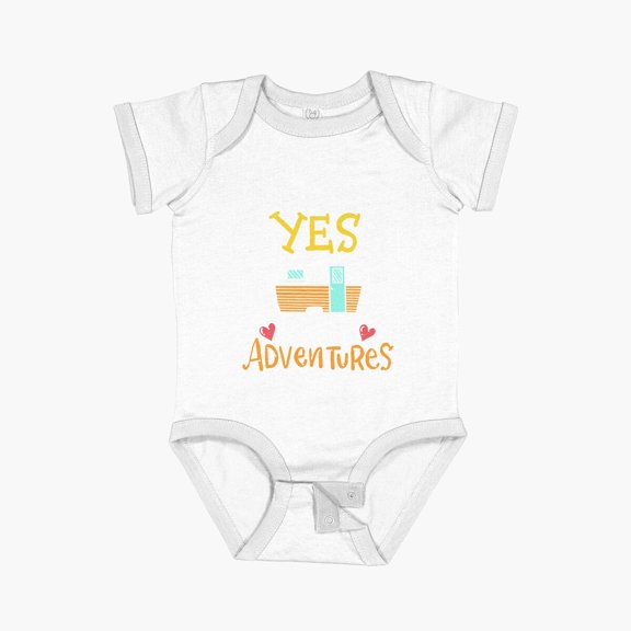 Luvly Camper Short Sleeve Baby One-Piece, New Born, Baby Shower Gift, New Parents Gift