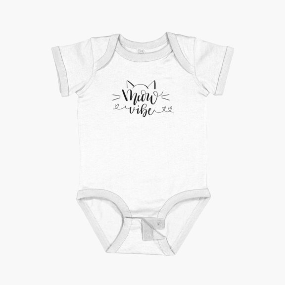 Luvly Cat Miaw Lovers - Cute Cat Purrfect Cat Short Sleeve Baby One-Piece, New Born, Baby Shower Gift, New Parents Gift