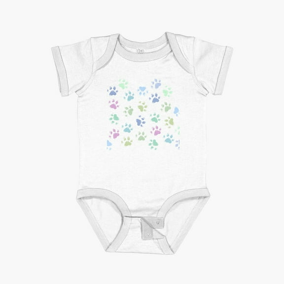Luvly Cat Paw Prints - Cats Lover Short Sleeve Baby One-Piece, New Born, Baby Shower Gift, New Parents Gift