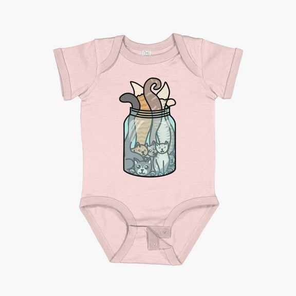 Luvly Cat Tail Bouquet Short Sleeve Baby One-Piece, New Born, Baby Shower Gift, New Parents Gift