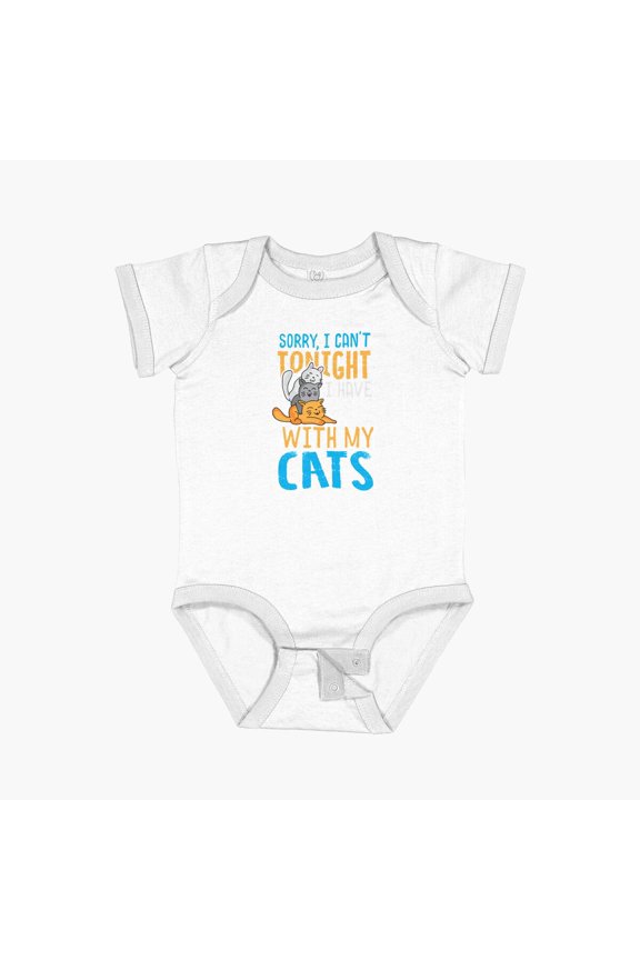 Cats Cat Lover Plans With Cats Cat Life Short Sleeve Baby One-Piece, New Born, Baby Shower Gift, New Parents Gift
