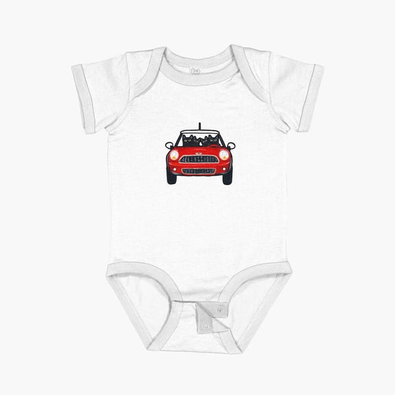 Luvly Cats In A Red Mini Short Sleeve Baby One-Piece, New Born, Baby Shower Gift, New Parents Gift