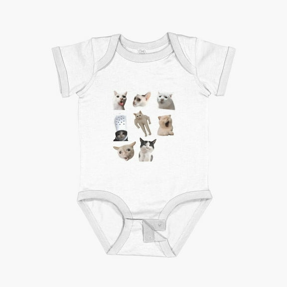 Luvly Cats Short Sleeve Baby One-Piece, New Born, Baby Shower Gift, New Parents Gift