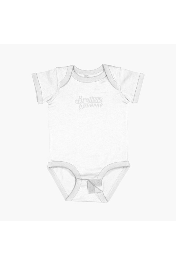 Cloud Brothers Osborne Band Carousel Short Sleeve Baby One-Piece, New Born, Baby Shower Gift, New Parents Gift