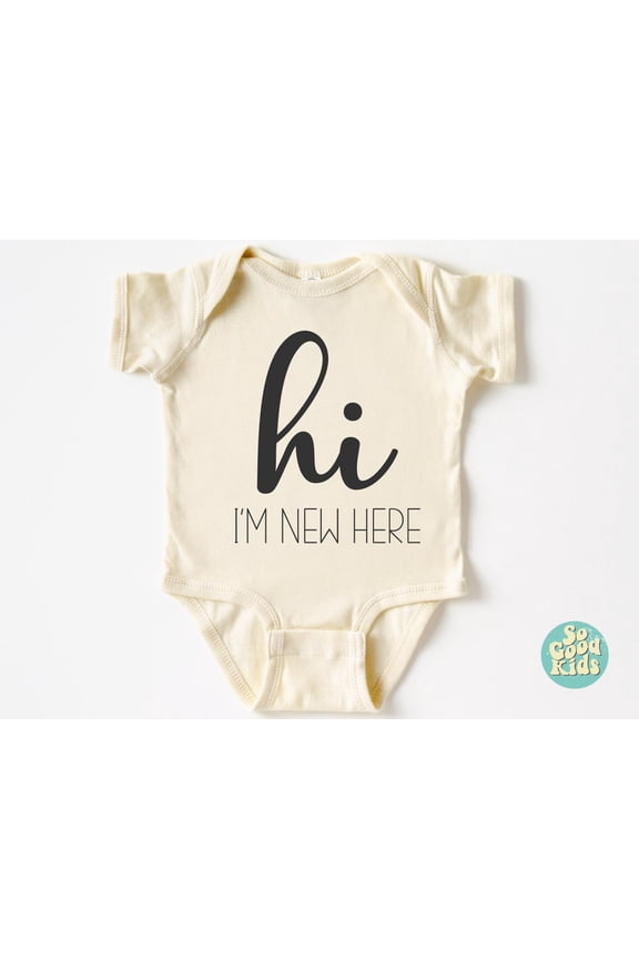 Coming Home Baby Outfit, Hi I'M New Here, Hello World Baby Bodysuit, Kids First Day Shirts, Kids Orientation Day Shirt, New Born, Baby Shower Gift, New Parents Gift