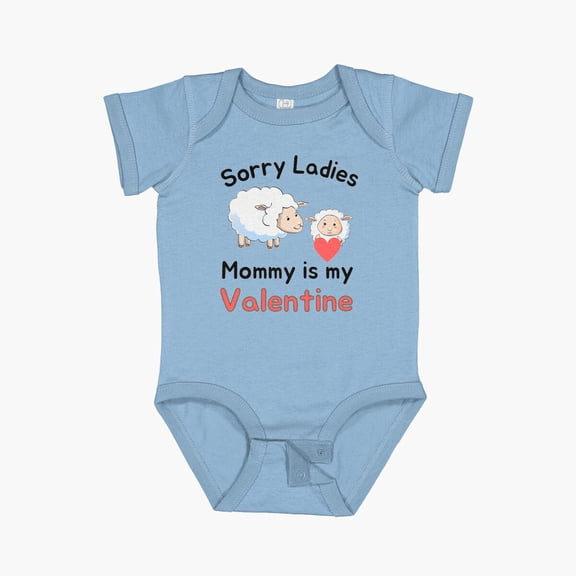 Luvly Copie De Copie De Sorry Ladies Mommy Is My Valentine Short Sleeve Baby One-Piece, New Born, Baby Shower Gift, New Parents Gift