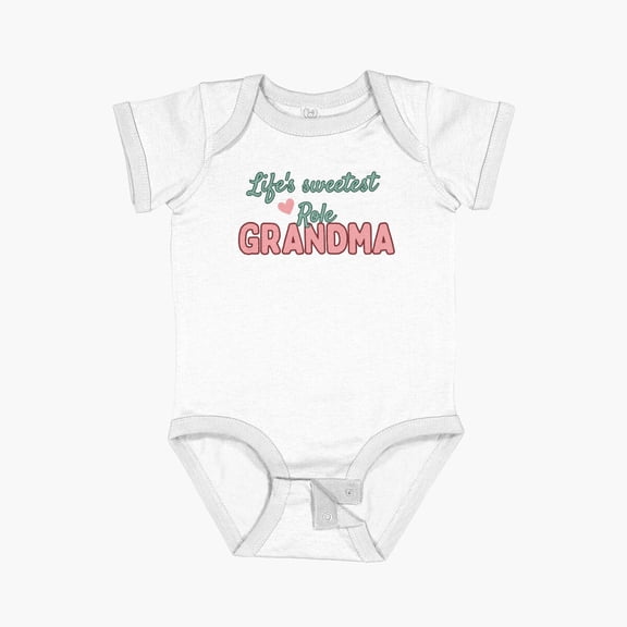 Luvly Copy Of Coolest Grandma On The Block Short Sleeve Baby One-Piece, New Born, Baby Shower Gift, New Parents Gift