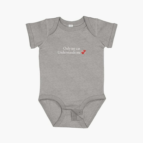 Luvly Copy Oonly My Cat Understands Me Short Sleeve Baby One-Piece, New Born, Baby Shower Gift, New Parents Gift
