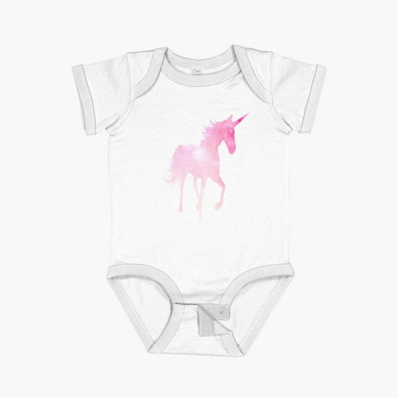 Luvly Cosmic Unicorn Birthday Gift Short Sleeve Baby One-Piece, New Born, Baby Shower Gift, New Parents Gift