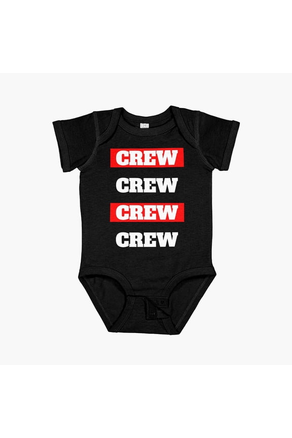 Crew Crew Red White For T Shirt And More Flight Crew Pilot First Officer Skygirl Flight Attendant Stewardess Short Sleeve Baby One-Piece, New Born, Baby Shower Gift, New Parents Gift