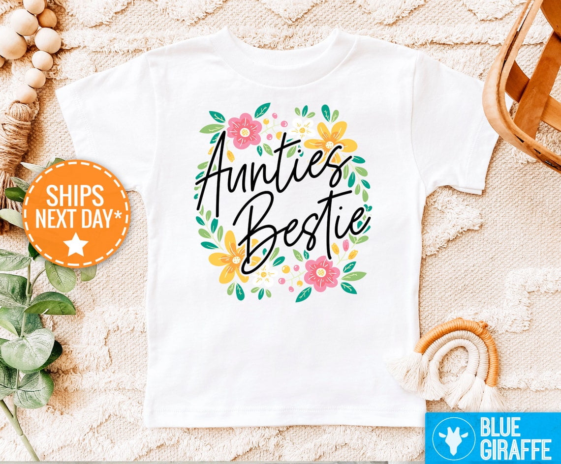 Luvly Cute Aunties Bestie Shirt Aunt Floral Baby Clothes Cute luvly-cute-aunties-bestie-shirt-aunt-floral-baby-clothes-cute