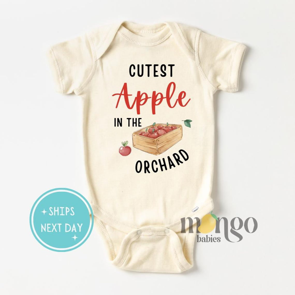 Luvly Cutest Apple In The Orchard Cute Baby Onesies® Brand Cute Apple ...