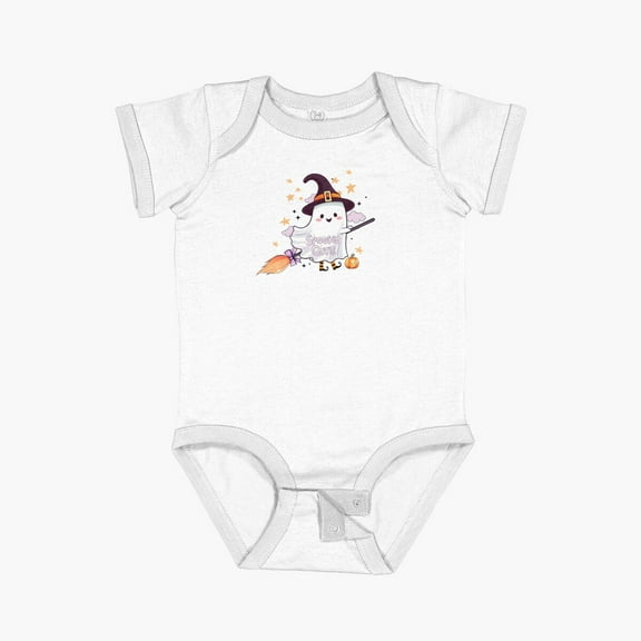 Luvly Cutie Ghost Short Sleeve Baby One-Piece, New Born, Baby Shower Gift, New Parents Gift