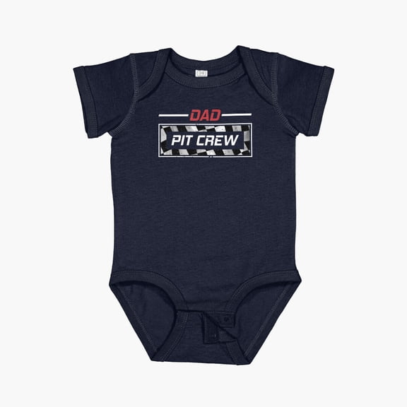 Luvly Dad Pit Crew Themed Birthday Party Outfit Short Sleeve Baby One-Piece, New Born, Baby Shower Gift, New Parents Gift