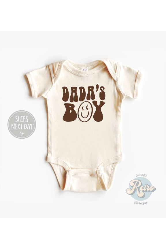 Dada'S Boy Father'S Day Natural Baby Daddy'S Bestie Bodysuit Boys Retro Baby Gift Fathers Day Gift, New Born, Baby Shower Gift, New Parents Gift