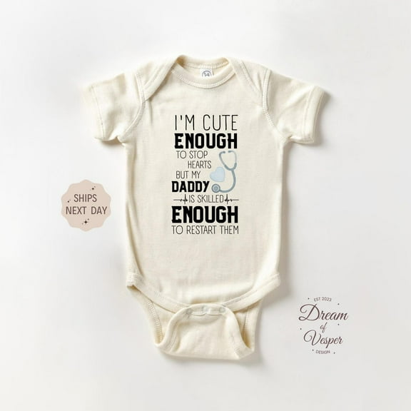 Luvly My Daddy Is A Doctor Baby, Cute Medical Baby Bodysuit, Doctor Baby Gift, New Dad Baby Shower Gift, Newborn Baby Gift, Cute Gift, New Born, Baby Shower Gift, New Parents Gift