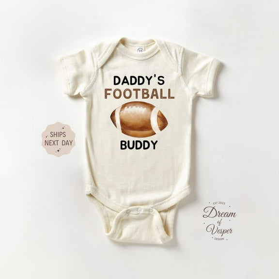 Luvly Daddy'S Football Buddy, Funny Sports Baby Bodysuit, Cute Football Baby, Baby Shower Gift, Natural Baby, Baby Gift, New Born, Baby Shower Gift, New Parents Gift