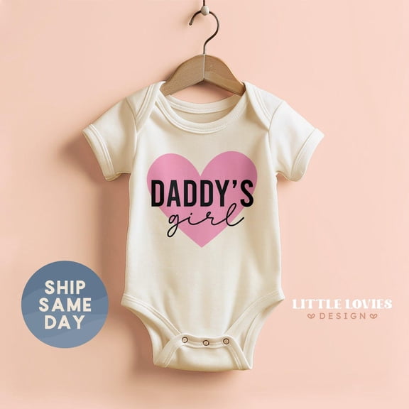 Luvly Daddy'S Girl Outfit, Father'S Day Baby Bodysuit, Baby Girl Gift, Heart Design Baby Shower Gift, Cute Newborn Outfit(Ca-D114), New Born, Baby Shower Gift, New Parents Gift