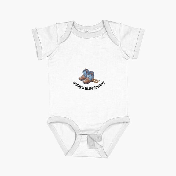 Luvly Daddy'S Little Baby Boy Bodysuit Short Sleeve Baby One-Piece, New Born, Baby Shower Gift, New Parents Gift