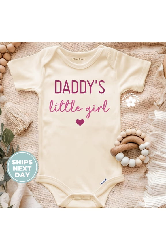 Daddy'S Little Girl, Minimalist Newborn Baby Bodysuit, Daddy Baby Clothes, Cute Baby Girl Outfit, Gift For Newborn Girl (Lc-Abgholk), New Born, Baby Shower Gift, New Parents Gift