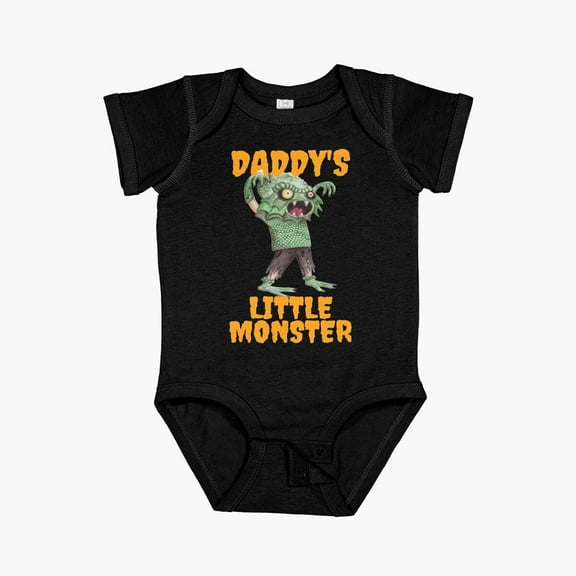 Luvly Daddy'S Little Monster 1 Short Sleeve Baby One-Piece, New Born, Baby Shower Gift, New Parents Gift