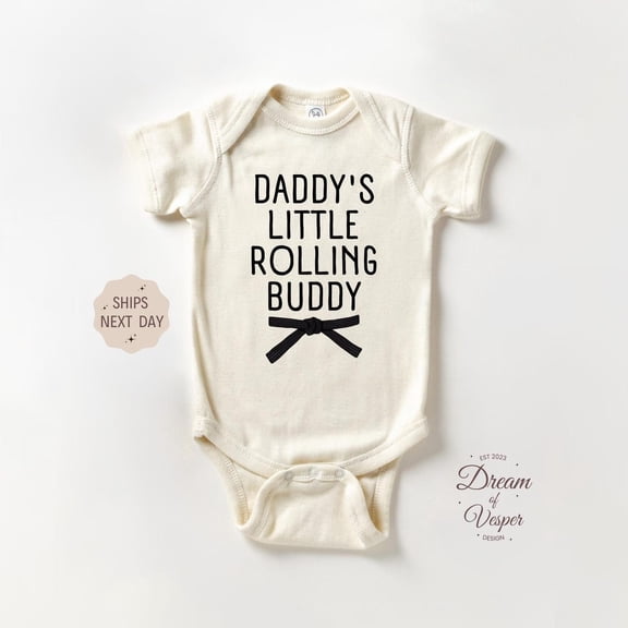 Luvly Daddy'S Little Rolling Buddy, Funny Baby Bodysuit, Sports Baby, Jiu Jitsu Baby, New Dad Baby Gift, Cute Baby Clothes, New Born, Baby Shower Gift, New Parents Gift