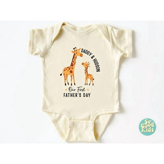 Luvly Daddy And Me Shirt, Our First Father'S Day T-Shirt, Giraffe Kids Shirt, Matching Family Outfit, Fathers Day Shirt, New Born, Baby Shower Gift, New Parents Gift